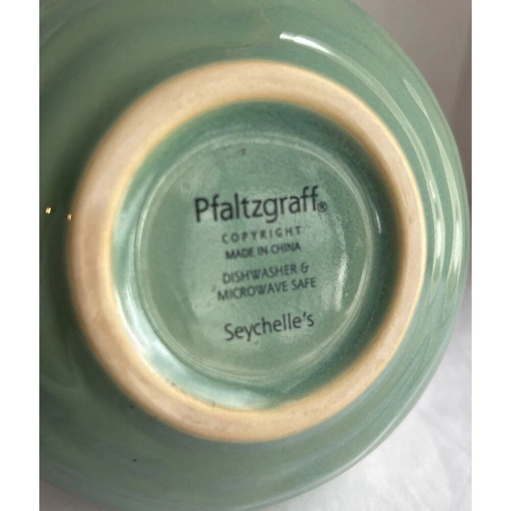 VTG Pfaltzgraff Seychelle’s Sugar Bowl 2006 Sea Green/ Blue Lagoon Multiple Uses - Picture 6 of 8